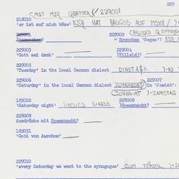 Western questionnaire, answ...
