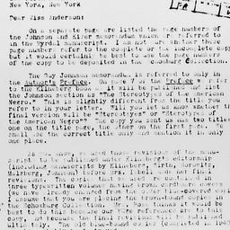 Letter from Caroline Baer R...