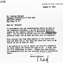 Letter from Ordway Tead to ...