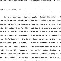 Minutes, 1985-03-01. Labor,...