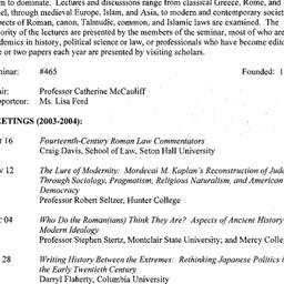 Schedules, Law and Politics...