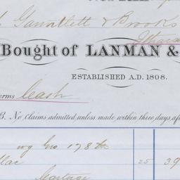 Lanman & Kemp. Bill or ...
