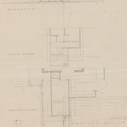 Utility room plan and eleva...