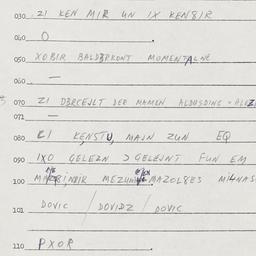Eastern questionnaire, answ...