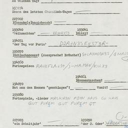 Western questionnaire, answ...