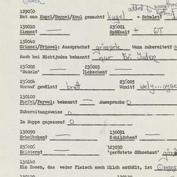Western questionnaire, answ...