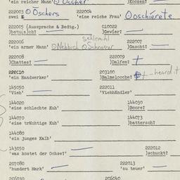Western questionnaire, answ...