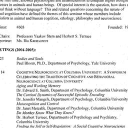Schedules, Cognitive & ...