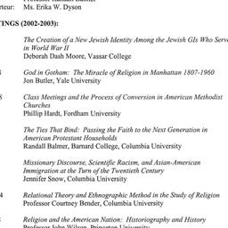 Schedules, Religion in Amer...