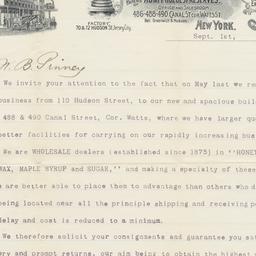 Chas Israel & Bros. Letter