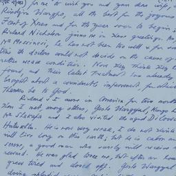 Letter to Tharchin about hi...