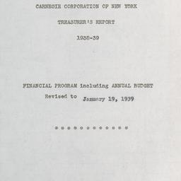 Treasurer's Report, 193...