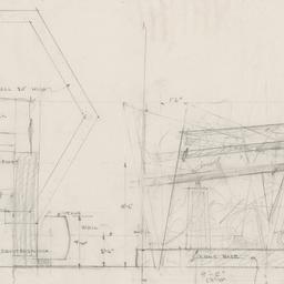 Pump house elevation, sections