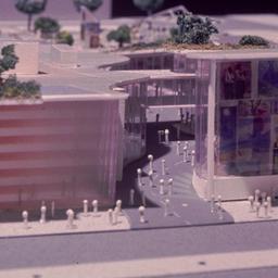 Model, exterior view of Uni...