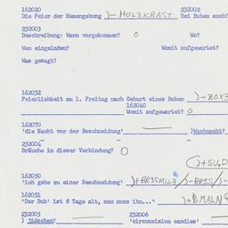 Western questionnaire, answ...