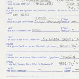 Western questionnaire, answ...