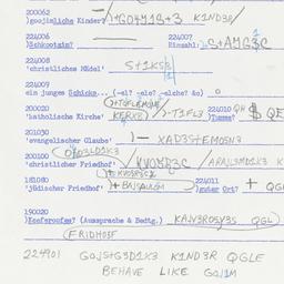 Western questionnaire, answ...