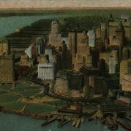 Airplane View of Manhattan ...