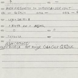 Eastern questionnaire, answ...