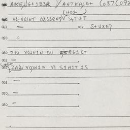 Eastern questionnaire, answ...
