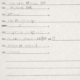 Eastern questionnaire, answ...