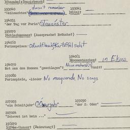 Western questionnaire, answ...