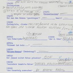 Western questionnaire, answ...