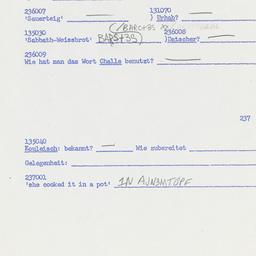 Western questionnaire, answ...