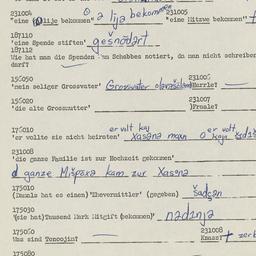 Western questionnaire, answ...