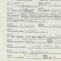 Western questionnaire, answ...