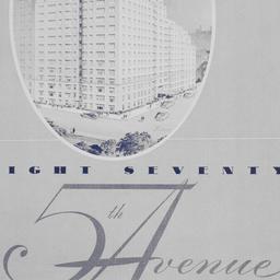 870 Fifth Avenue, Plan Of 1...