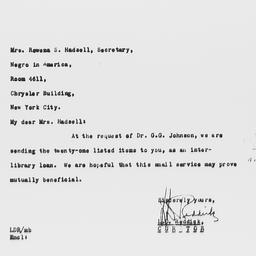 Letter from Lawrence D. Red...