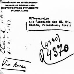 Letter from Melville J. Her...