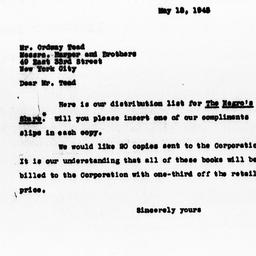 Letter from Florence Anders...