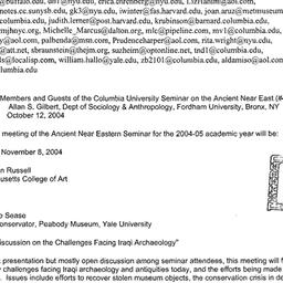 Announcements, 2004-11-08. ...
