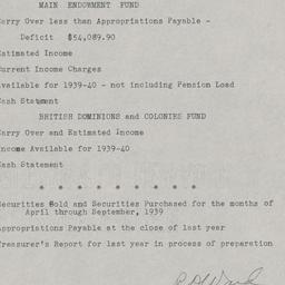 Board Meeting, 10/19/1939