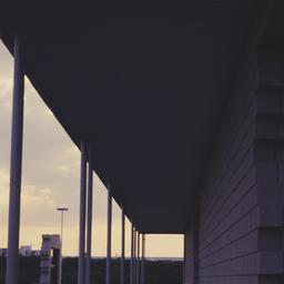 Exterior view, layered faca...