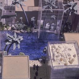 Model, aerial view, detail.