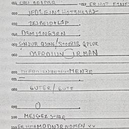 Eastern questionnaire, answ...