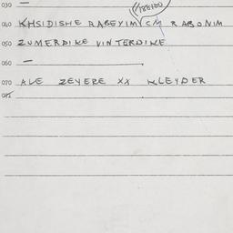 Eastern questionnaire, answ...
