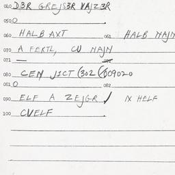 Eastern questionnaire, answ...