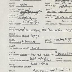 Western questionnaire, answ...