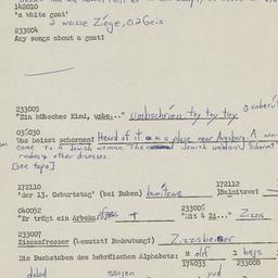 Western questionnaire, answ...