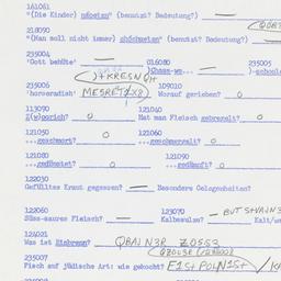Western questionnaire, answ...