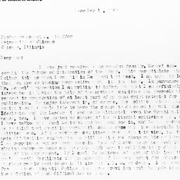 Letter from Ralph J. Bunche...
