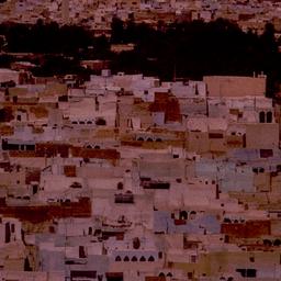 Aerial view of city.