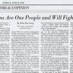Koreans are one people and ...