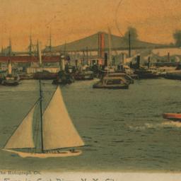 Tugs in East River, N.Y. City.