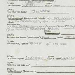 Western questionnaire, answ...