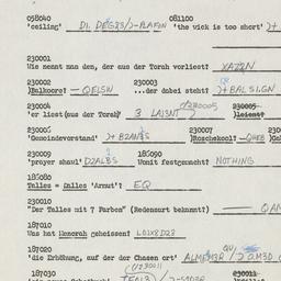 Western questionnaire, answ...